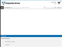 Tablet Screenshot of corporatearmor.com